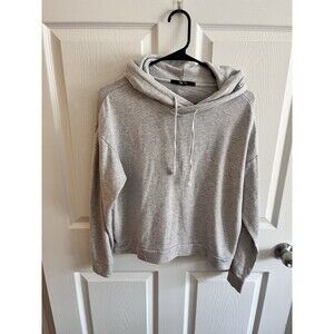 QUINCE SuperSoft Fleece Pullover Hoodie in Heather Grey - Size XS